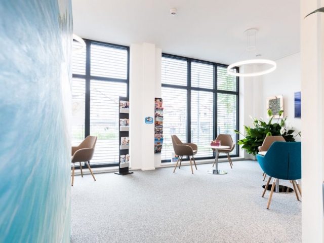 Wartebereich mit kubus